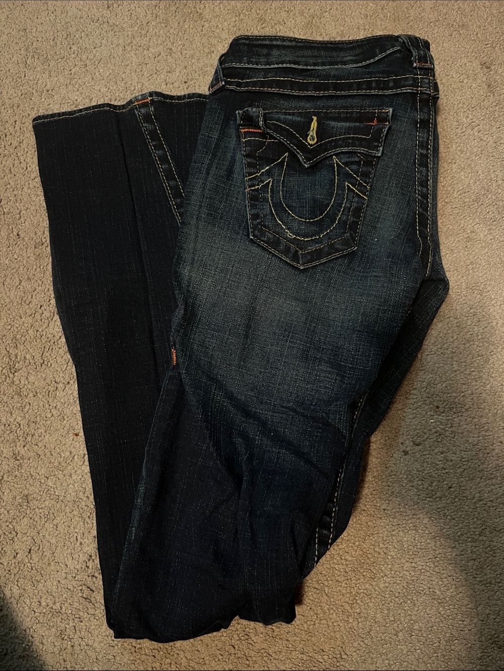 Dark Blue True Religion Boot Cut Jeans